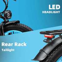 Vélo électrique tout-terrain à pneus larges, 26 pouces, longue portée, double batterie au lithium, certifié CE, 25 km/h, léger, entrepôt UE