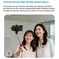 Microphone Lavalier sans Fil à Réduction de Bruit pour Vlog et Diffusion en Direct, Compatible avec les Smartphones et les Appareils Photo
