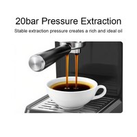 Réservoir de lait détachable 500ML Réservoir d'eau 1.5L Mousseur à lait électrique portable Machine à café expresso Moulin à café 20 Grind