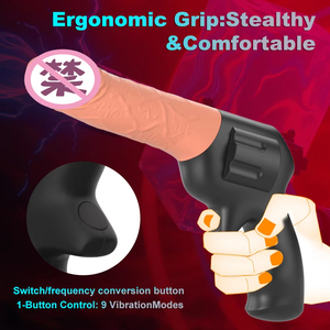 Female Sex Toy <b>Dildo</b> 9-Frequency Telescopic Bead + Vibration USB Magnetic Suction Charging Waterproof Eco-Friendly Masturbation - Product Image 4