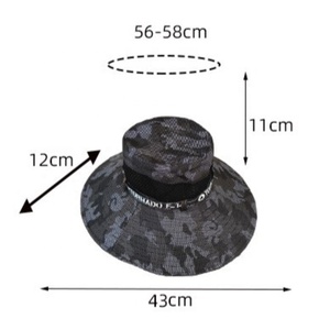 Adjustable Camouflage Safari Bucket <strong>Boonie</strong> Hat Summer Men Mesh Breathable Sun Protection Windproof Cycling Casual Fishing Hiking - Product Image 6