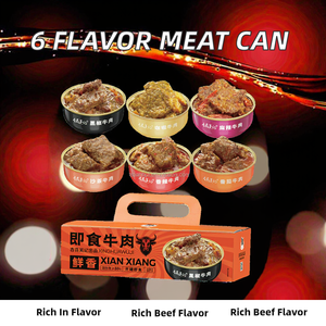 Bœuf en conserve salé instantané en gros, ragoût de viande, nourriture en conserve, 150g, 6 saveurs, prêt à manger, durée de conservation de 36 mois - Product Image 2
