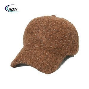 Cappello invernale da donna viso piccolo camionista CapCasual tutto in tinta unita berretto a punta in maglia di peluche alla moda <span class=keywords><strong>Br</strong></span> - Product Image 4