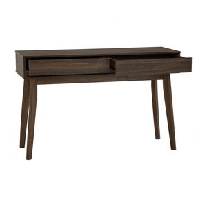 Elegant Cocoa <b>Walnut</b> Colour HIRADO Console <b>Table</b> Slim Entryway Hall <b>Table</b> with Solid Wood Legs for Luxury Home Interior Display - Product Image 2