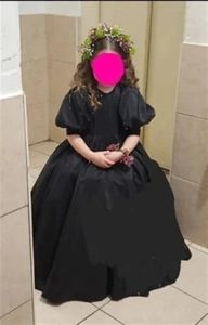 Vestidos de Niña de las Flores para Boda, Personalizados, de Satén, Largos hasta el Suelo, Estilo Línea A, Elegantes, Sencillos, para <span class=keywords><strong>Primera</strong></span> Comunión, Banquete o Baile - Product Image 6