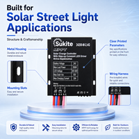Contrôleur solaire MPPT Boost 24200 24V 200W 20A Sukite Stable pour éclairage public à énergie solaire avec capteur pour projet d'éclairage de rue