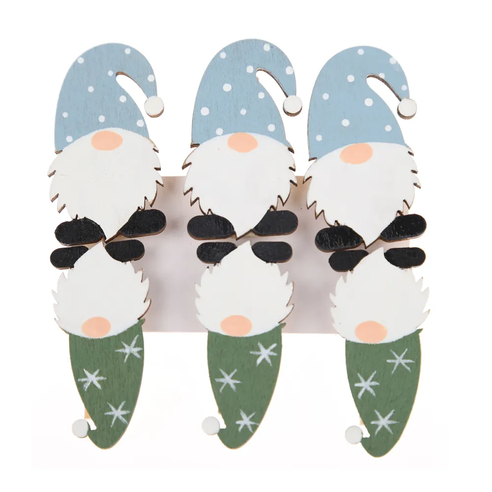Noel ahşap Clothespins Mini Gnome Clothespin klipler noel kartları fotoğraf kağıdı el sanatları