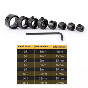 Anillos de control de profundidad para brocas helicoidales de 3-16 mm, óxido negro, para taladrar madera, juego de control de profundidad ajustable - Product Image 3