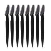 4/8/12 Pcs/set Tondeuse à sourcils Couteau de rasoir pour le visage Lames pour les sourcils Outils de maquillage Racloir pour l'épilation du visage et du corps