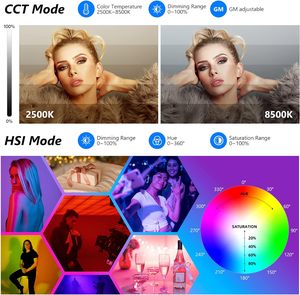 NEEWER 18.3 pouces 360 couleur RVB LED panneau de lumière vidéo avec APP contrôle pour le jeu YouTube Zoom <span class=keywords><strong>Photographye</strong></span> Zoom P - Product Image 3