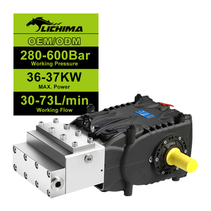 LICHIMA DFシリーズ 電動 600 <span class=keywords><strong>500</strong></span> 400 Bar 600Bar 冷水 三連プランジャーポンプ 高圧洗浄用 - Product Image 1