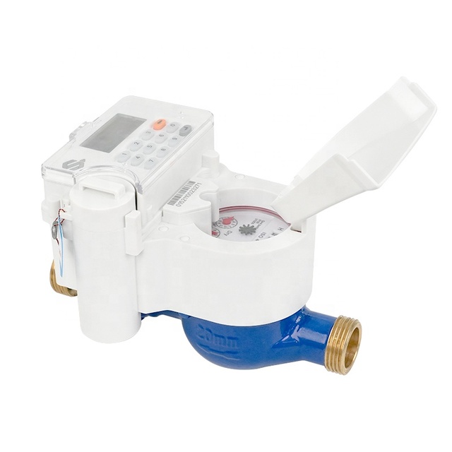 15mm IP68 Brass Prepaid Smart Speed Split Water Meter with Cut off System for Apartment Application OEM