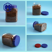 Bocal en plastique à large bouche de 1930ml/65oz pour biscuits, noix, chocolat, gelée, salade, bonbons, chewing-gum, biscuits, nouilles, vente en gros