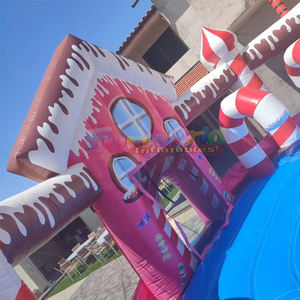 Château gonflable pour fête en plein air avec toboggan Aufblasbarer Vergnugungspark <span class=keywords><strong>Aire</strong></span> <span class=keywords><strong>de</strong></span> <span class=keywords><strong>jeux</strong></span> pour gâteau d'<span class=keywords><strong>anniversaire</strong></span> gonflable - Product Image 5