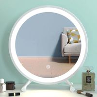 YUE gros miroir de maquillage LED avec lumière bureau rond remplissage lumière miroir cosmétique chambre or rose miroir de courtoisie