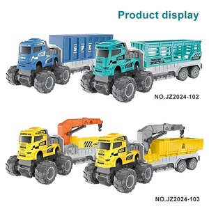 Camión portador de coches de juguete, vehículo de juguete accionado por fricción, camión de transporte, remolque, coche personalizado, juguetes para niños - Product Image 6