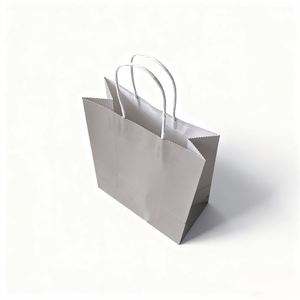 Sac de transport en papier kraft personnalisable pour pâtisserie, pliable à l'intérieur, pour emballage de gâteaux, desserts, pains et plats à emporter, style tendance - Product Image 2