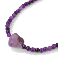 Collier en tungstène perlé Mengte 2026 avec pendentif cœur en pierre, chaîne de perles d'été, style luxe léger, cadeau d'anniversaire parfait pour femme