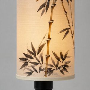 Lampe <span class=keywords><strong>de</strong></span> table Japandi en <span class=keywords><strong>bambou</strong></span> imprimé, LED 9W 3 couleurs, 100-265V, abat-jour en lin, motif <span class=keywords><strong>encre</strong></span>, pour chambre et salon, décoration style asiatique - Product Image 6