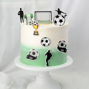 Fútbol Cake Topper Decoraciones para hombres Niños fútbol Fiesta de cumpleaños Deportes Fiesta Suministros - Product Image 2