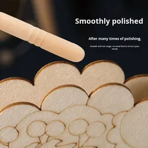 Style chinois <span class=keywords><strong>traditionnel</strong></span> bricolage enfants éducatif tambour à main opéra de pékin masque facial jouet en bois pour colorier jouet blanc blanc - Product Image 4