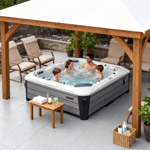 Sunrans Whirlpool Spa Balboa Hot Tus 8 Persona Acrílico Swim Spa Piscina Al Aire Libre Hottub para la familia - Product Image 2