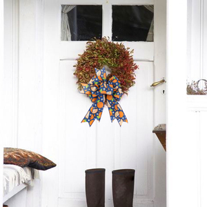 Custom Large Rose Flower Bows Spring Decor Buffalo Plaid <strong>Burlap</strong> Wired <strong>Ribbon</strong> Bows for Wreath Indoor Outdoor Window Decorations - Product Image 5