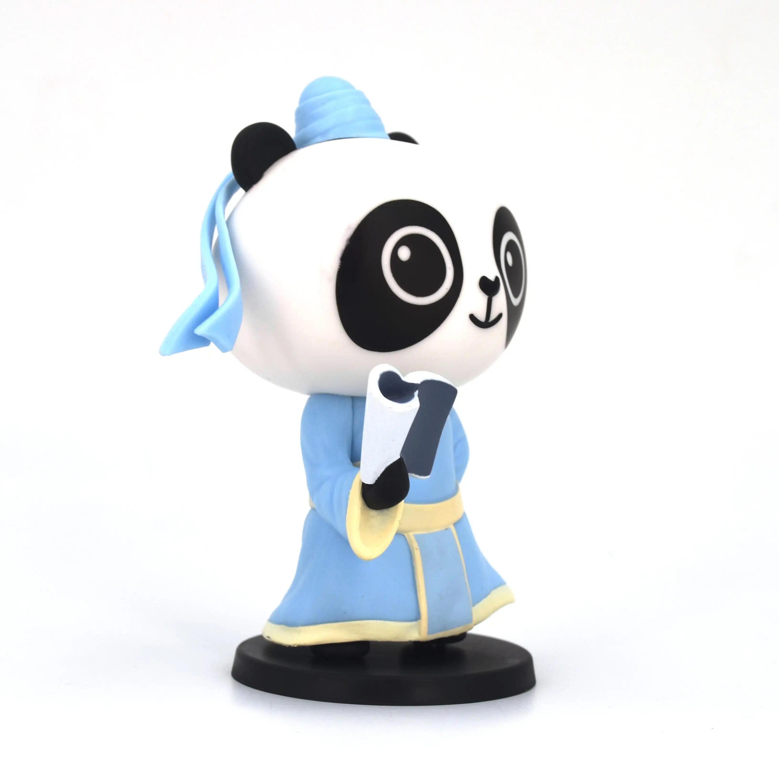 Brinquedos de arte circular, alta qualidade, fabricante de animação, brinquedos, leitura dinâmica personalizada de panda, modelo de pvc colecionável, estatueta