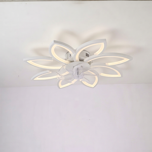 Ventilateur de plafond en bois LED blanc chaud 3500K Ra80 style rustique à montage en surface 220V grande taille télécommande 3 ans IP33 25000 - Product Image 1