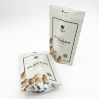 Op maat bedrukte gelamineerde staande ziplock zak, hersluitbare voedselveilige verpakking voor amandelen, noten en gedroogd fruit