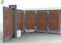 Dernières conceptions de porte principale avec porte tournante coulissante Sculpture en aluminium porte de Train portes d'allée