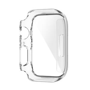 Funda de reloj transparente de protección completa de PC dura ultradelgada para <span class=keywords><strong>Apple</strong></span> <span class=keywords><strong>Watch</strong></span> Series 7 8 9 41/45mm con protector de pantalla de vidrio templado - Product Image 4