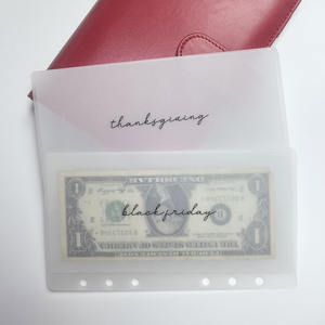 Buste per Budgeting A6 in Carta Vellum Opaca Laminata a 6 Fori, Ricaricabili, di Alta Qualità, per Fondi Commisurati - Product Image 2