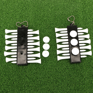 <b>Golf</b> Peg Seat Plastic Ball Tee Portable Set With Ball Marker White 10x3x2cm - Product Image 3