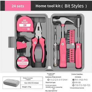 24PC Peralatan Tangan DIY Rumah & Kantor yang Ringkas dengan Kotak Keras |   Peralatan Dasar Serbaguna untuk Perbaikan & Pembaikan Rumah Tangga - Product Image 6