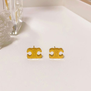 Pendientes de Diseño Modernos Que No Se Deslustran, Chapados en Oro de 14k y 18k con PVD, Acero Inoxidable 316l, Joyería Fina, Pendientes de Marca CC para Mujer - Product Image 4