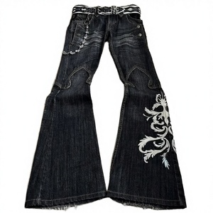 Pantalones Vaqueros Rectos Vintage Y2K para Mujer, Cintura Alta, Estilo Harajuku, Holgados, Retro, Rock, Punk, Bordados, de Secado Rápido, al por Mayor - Product Image 2