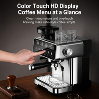 Máquina de Espresso Profesional Portátil de 20 Bares para el Hogar con Molinillo de Granos de Café, Función de Cappuccino, Uso en Hoteles, Personalizable de Fábrica