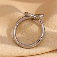 Dreamshow Bow Jewelry Chevalière Bague en plaqué or 18 carats Bague étanche en acier inoxydable
