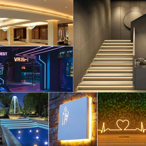 <span class=keywords><strong>Strip</strong></span> lampu Neon 6*12mm, untuk kamar tidur, 8mm 12V/24V cahaya lembut <span class=keywords><strong>LED</strong></span> pencahayaan suasana hati Neon untuk pesta, Bar, KTV, klub, lanskap luar ruangan