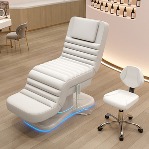 Tavolo da salone di bellezza di bell'aspetto 3/4 pelle a motore con illuminazione d'atmosfera personalizzata - Product Image 1