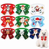 Collier nœud papillon de Noël pour chien, collier doux et réglable avec ruban gros-grain pour chiens et chats, idéal pour les fêtes et les séances photo