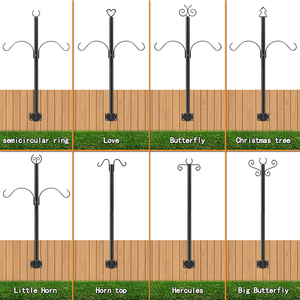 Poteaux de lumière de chaîne 2.8FT <span class=keywords><strong>poteau</strong></span> de lampe de style de vacances en plein air pour accrocher des mangeoires d'oiseaux <span class=keywords><strong>terrasse</strong></span> cour clôture tige de support de fil - Product Image 4