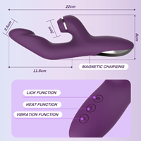 3 In 1 Weibliche Vaginal Masturbation Tools Saugen Lecken Vibrator G-Punkt Klitoris Stimulation Heizung Kaninchen Vibrator für Frauen