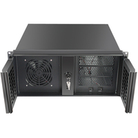 Panneau en aluminium 4U USB3.0 Serveur informatique industriel ATX Stock Double porte 3 emplacements pour lecteur optique Mini PC intégré grande puissance