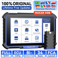 Tableta de Diagnóstico Inalámbrica MUCAR VO8 de 8 Pulgadas con Más de 34 Funciones de Reinicio, Codificación ECU, Control Bidireccional, Escáner de Sistema Completo