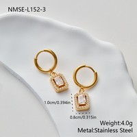 Boucles d'oreilles pendantes tendance et mignonnes en acier inoxydable, plaquées or, avec motifs cœur, poisson, soleil, lune et zircon, vente en gros, bijoux cadeaux pour filles