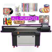 Impresora plana de inyección de tinta UV SN-1390 de última generación con cámara CCD automática para monedas, logotipos, botellas de acrílico, PVC, carteles, fundas de teléfono