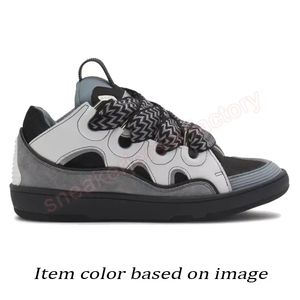 Fashion Designer <strong>Leather</strong> Curb Sneakers Casual Dress Shoes <strong>Mens</strong> Womens Denim Blue White Leopard Platform <strong>Trainers</strong> - Product Image 6