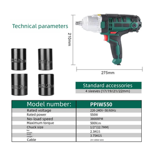 Moins cher de haute qualité industriel 550W couple haute puissance 220V électrique 500 Nm 2m cordon en caoutchouc avec clé à chocs moteur en cuivre pur - Product Image 3